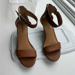 Call it spring Women's Tan Wedge Sandals